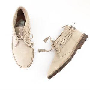 J Crew Fringe Moccasin Desert Chukka Boot Size 8